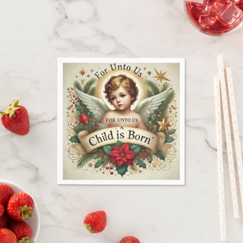 Baby Jesus Christmas Scripture Verse Découpage Napkins