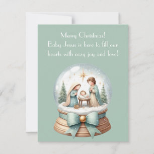Baby Jesus & Cozy Joy Greeting Card