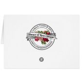 Baby Jesus in Manger Christmas Floral Music Notes (Back Horizontal)