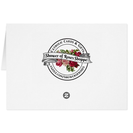 Baby Jesus in Manger Christmas Floral Music Notes (Back Horizontal)