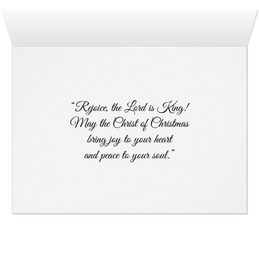 Baby Jesus in Manger Christmas Floral Music Notes (Inside Horizontal (Bottom))