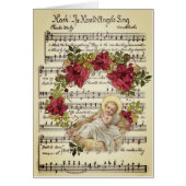 Baby Jesus in Manger Christmas Floral Sheet Music (Front)