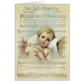Baby Jesus in Manger Christmas Floral Sheet Music (Front)