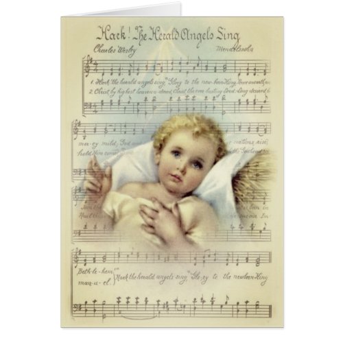 Baby Jesus in Manger Christmas Floral Sheet Music