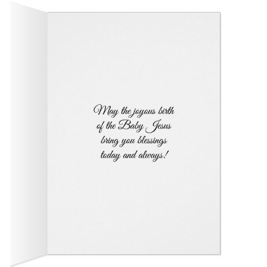 Baby Jesus in Manger Christmas Floral Wreath (Inside (Right))