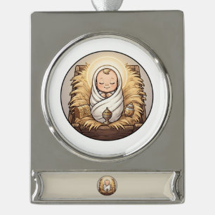 Baby Jesus in Manger Nativity Ornament