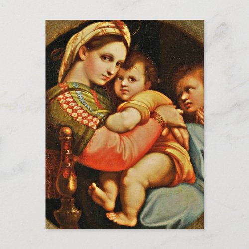 Baby Jesus in Marys Arms Postcard