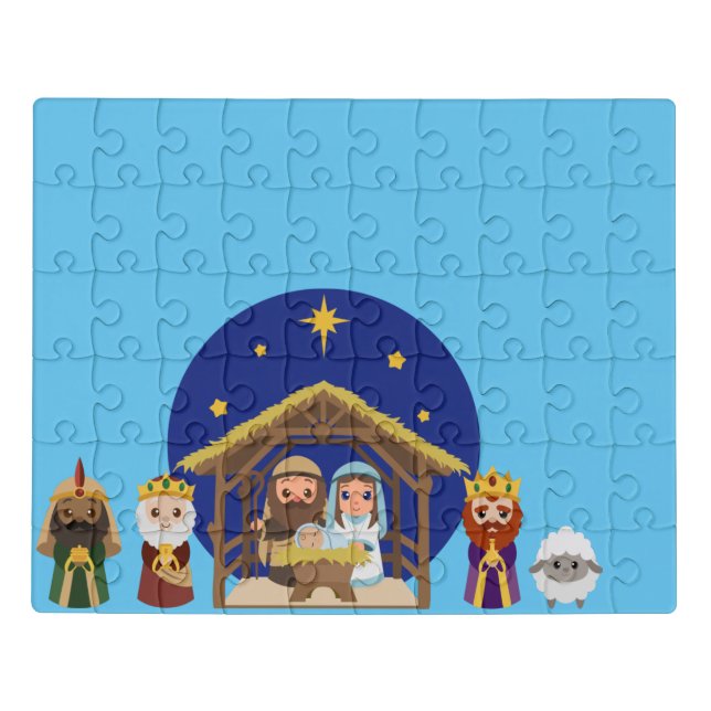 Baby Jesus in the Manger Jigsaw Puzzle (Puzzle Horizontal)