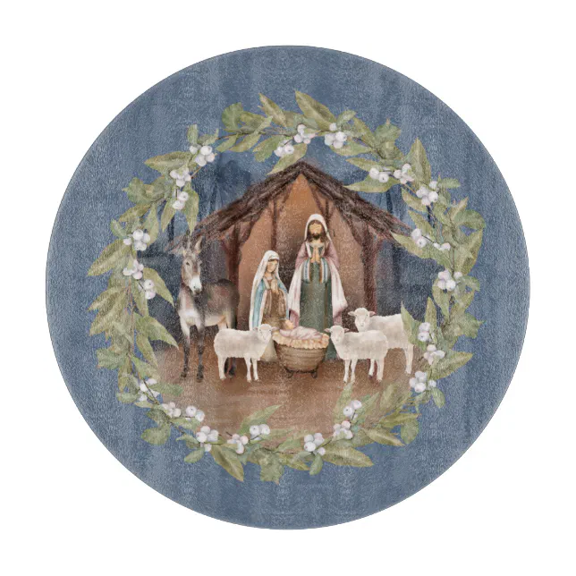 Discover Baby Jesus in the Manger Nativity  Cutting Board