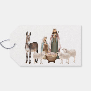Baby Jesus in the Manger Nativity Gift Tags