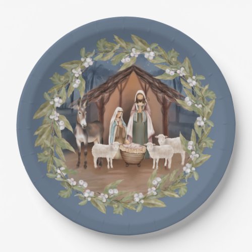 Baby Jesus in the Manger Nativity  Paper Plates