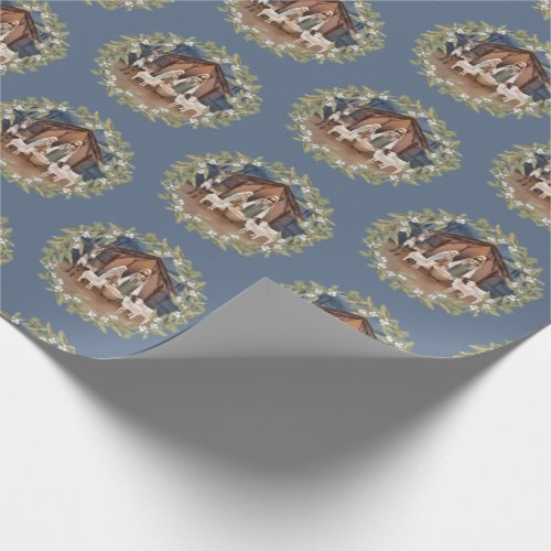 Baby Jesus in the Manger Nativity Wrapping Paper