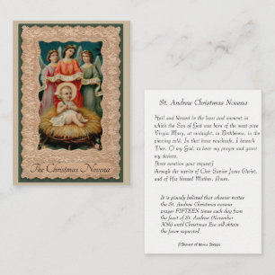 Baby Jesus in the Manger with Angels Business Card