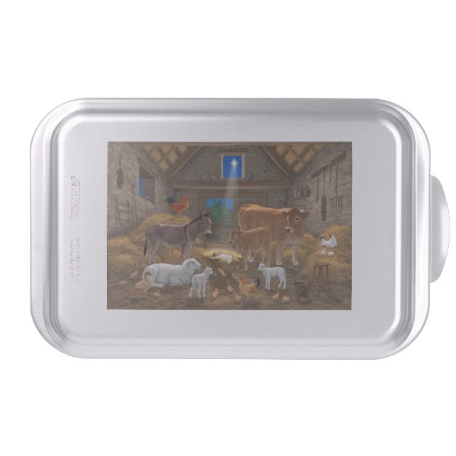 Baby Jesus Manger Holy Night Christmas Nativity Cake Pan (Front)