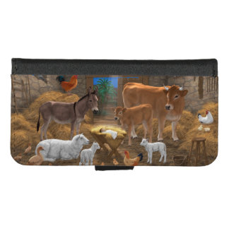 Baby Jesus Manger Holy Night Christmas Nativity iPhone 8/7 Wallet Case