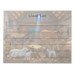 Baby Jesus Manger Holy Night Christmas Nativity Notepad