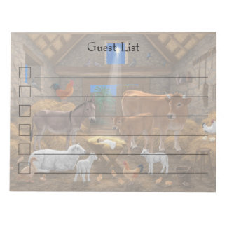 Baby Jesus Manger Holy Night Christmas Nativity Notepad