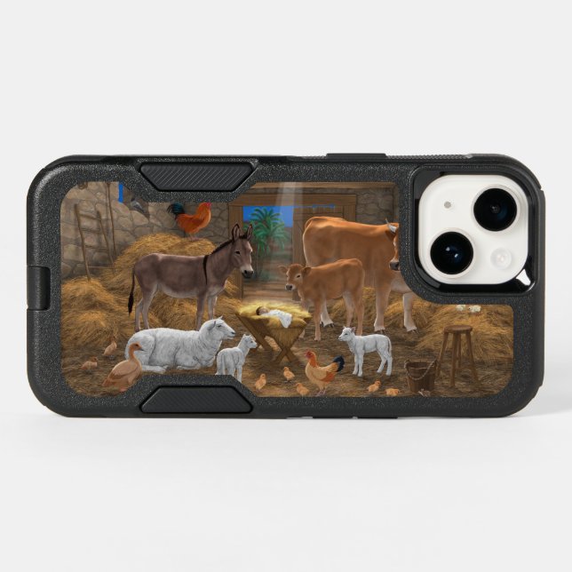 Baby Jesus Manger Holy Night Christmas Nativity Otterbox iPhone Case (Back Horizontal)