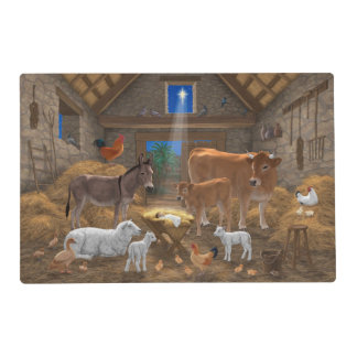 Baby Jesus Manger Holy Night Christmas Nativity Placemat