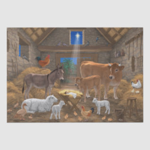 Baby Jesus Manger Holy Night Christmas Nativity Tissue Paper