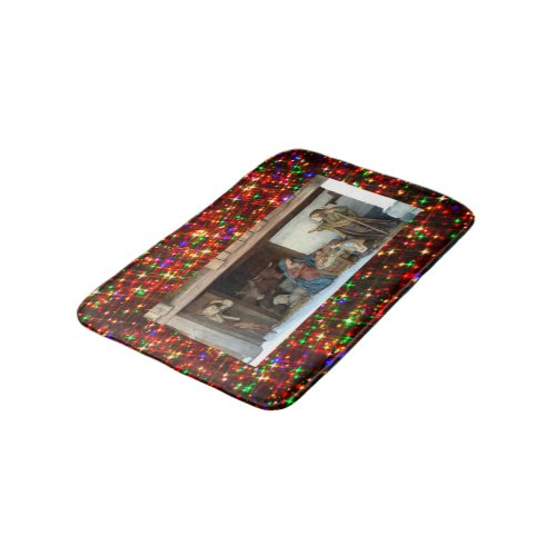 Baby Jesus Mary and Joseph Nativity Bath Mat