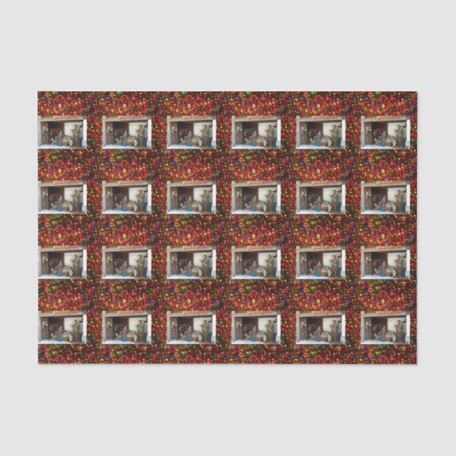 Baby Jesus, Mary and Joseph Nativity Tissue Paper (Front)