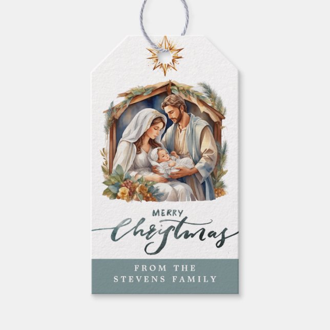 Baby Jesus Nativity  Gift Tags (Front)