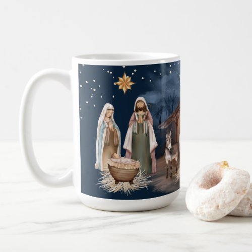 Baby Jesus Nativity Scene Religious Christmas Coffee Mug