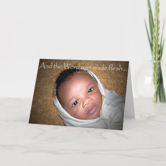 Baby Jesus On the Hay Holiday Card