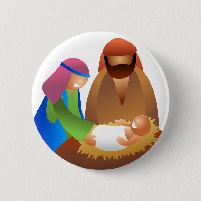 Baby Jesus Pinback Button (Front)