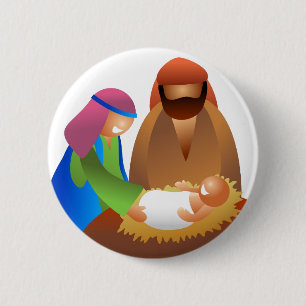 Baby Jesus Pinback Button