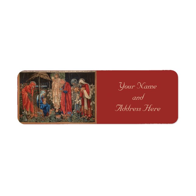 Baby Jesus Pre-Raphaelite Christmas Labels (Front)