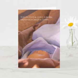 Baby Jesus Religious Christmas Card