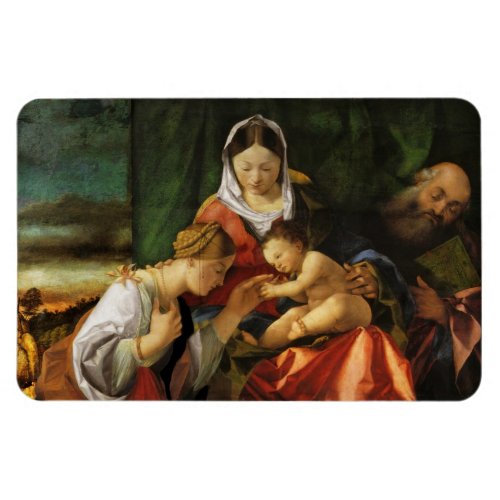 Baby Jesus Saint Catherine and Mary Magnet