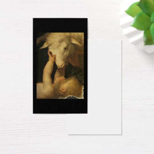 Baby Jesus Touches Lamb (Desk)