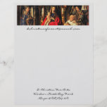 Baby Jesus Touching Dove Letterhead<br><div class="desc">Baby Jesus Touching Dove Cutting Board
Jan Van Eyck painting of Mary holding Baby Jesus. The portrait depicts Christ reaching towards a dove.</div>