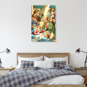 baby jesus Wrapped Canvas Print