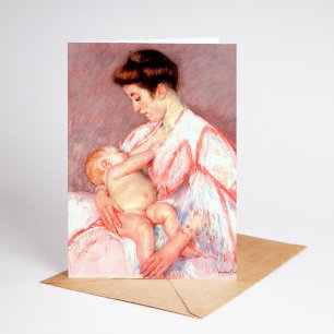 Baby John Being Nursed Mary Cassatt Card