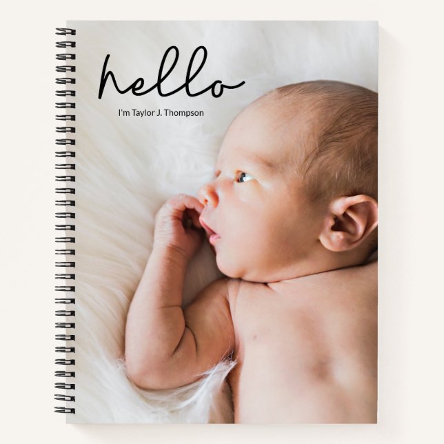 Baby Journal with Photo and name Personalized (Front)