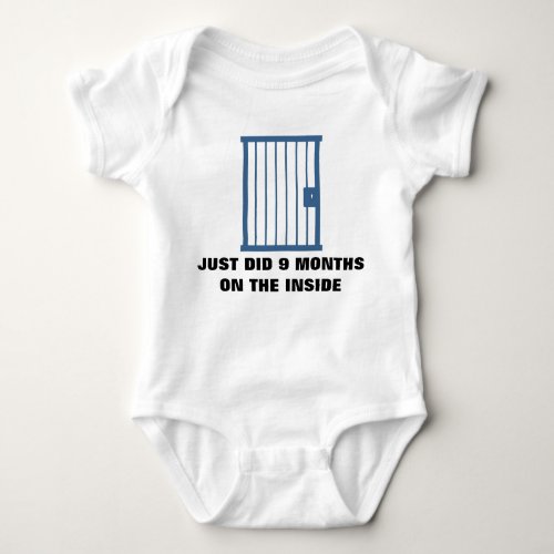 Baby Jumper _ Jail cell _ 9 months on the inside Baby Bodysuit