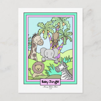 Baby Jungle 25-Baby Shower Invitation - Customized Postcard