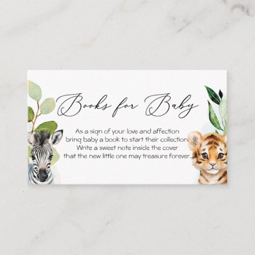 Baby Jungle Animals Book Request Card