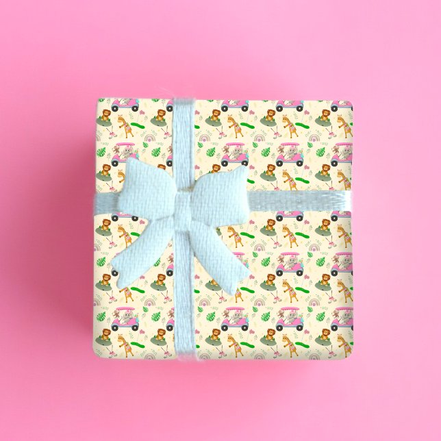 Baby Jungle Animals Golfing Baby Shower   Wrapping Paper Sheets (Creator Uploaded)
