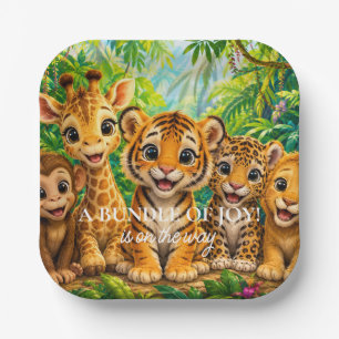 Baby Jungle Animals Paper Plates