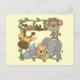 Baby Jungle Animals Tshirts and Gifts Postcard