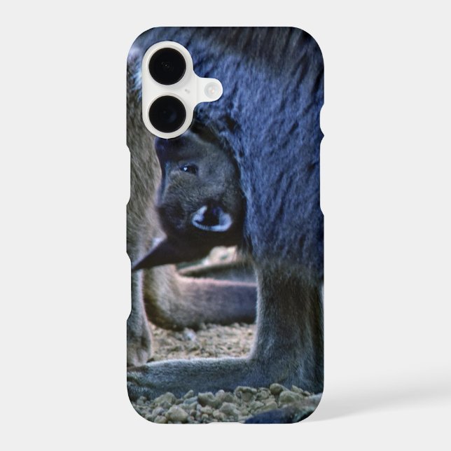 Baby kangaroo in mother's pouch - Australia Case-Mate iPhone Case (Back)