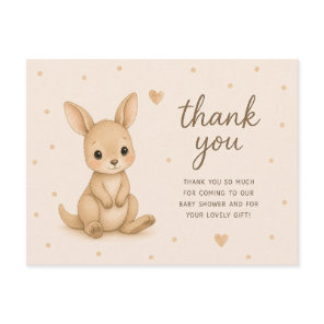 Baby Kangaroo Joey Baby Shower Thank You Postcard