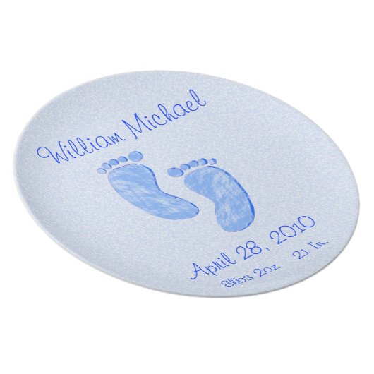 Baby Keepsake Birthplate - Personalized Plate (Right Side)