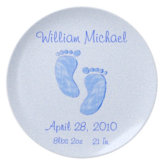 Baby Keepsake Birthplate - Personalized Plate (Front)