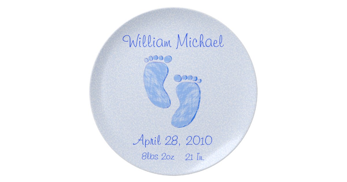 Baby Keepsake Birthplate Personalized Plate